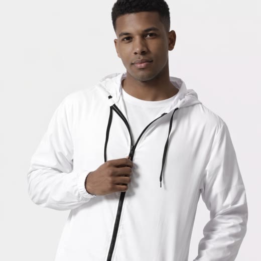 Corta-vento DNA preto e branco personalizado